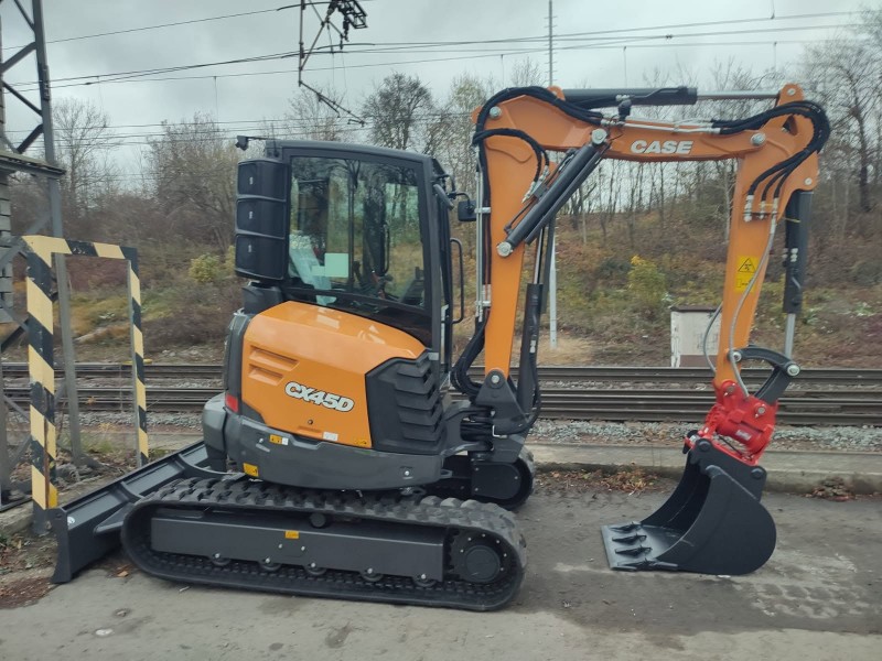 Minirýpadlo Case CX45D na stavbě
